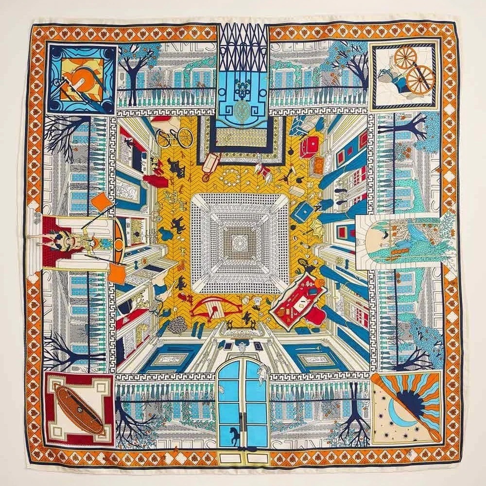 City Scape Square Silky Scarf